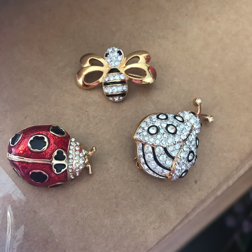 Swarovski crystal brooches